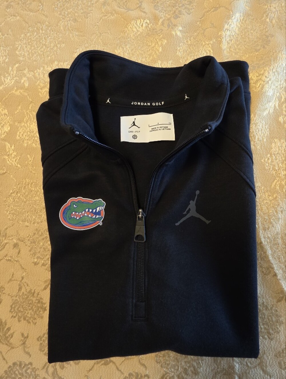 Jordan Golf Florida Gators Black Quarter-Zip Pullover, Dri Fit Men's Size S